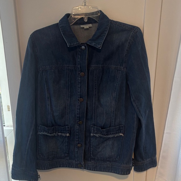 J. Jill Jackets & Blazers - J. Jill Dark Blue Jean Jacket size small